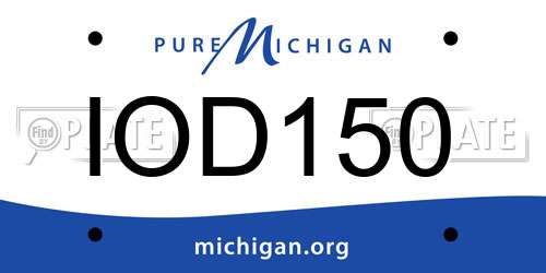 IOD150 Michigan License Plate