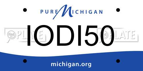 IODI50 Michigan License Plate