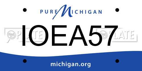 IOEA57 Michigan License Plate