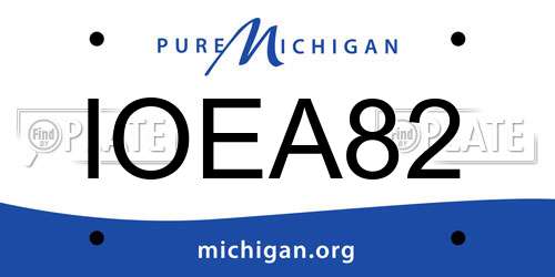 IOEA82 Michigan License Plate