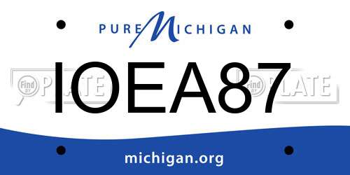 IOEA87 Michigan License Plate