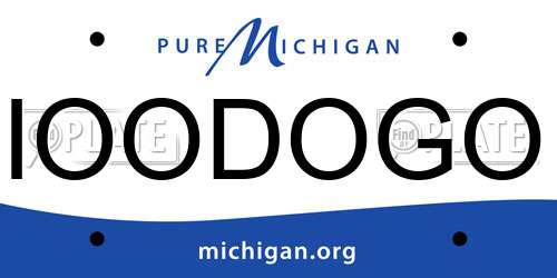 IOODOGO Michigan License Plate