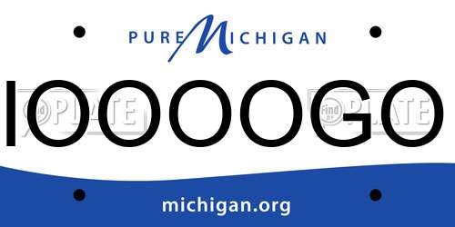 IOOOOGO Michigan License Plate