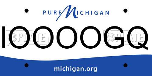 IOOOOGQ Michigan License Plate