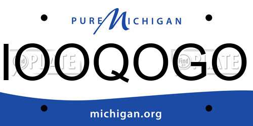 IOOQOGO Michigan License Plate