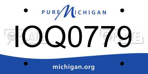 IOQ0779 Michigan License Plate
