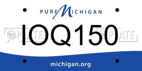 IOQ150 Michigan License Plate
