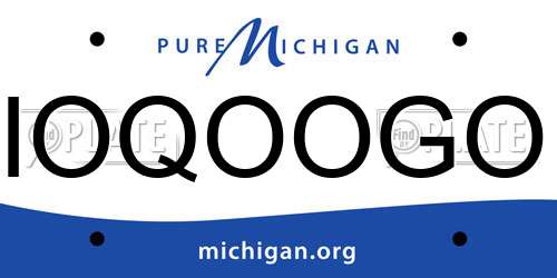 IOQOOGO Michigan License Plate