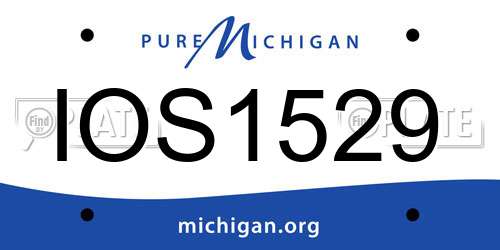 IOS1529 Michigan License Plate