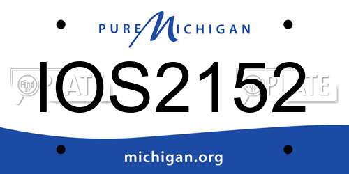 IOS2152 Michigan License Plate