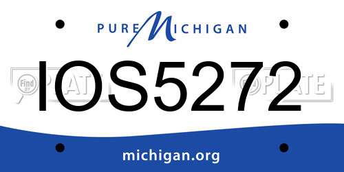 IOS5272 Michigan License Plate