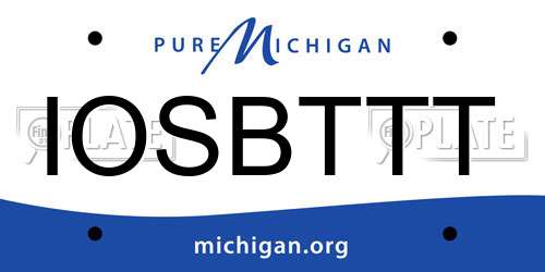 IOSBTTT Michigan License Plate