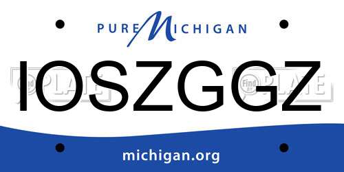 IOSZGGZ Michigan License Plate