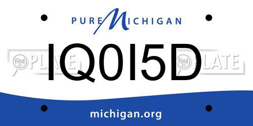 IQ0I5D Michigan License Plate