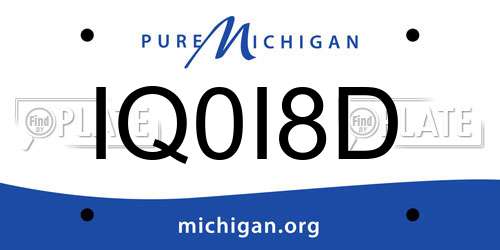 IQ0I8D Michigan License Plate