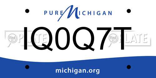 IQ0Q7T Michigan License Plate