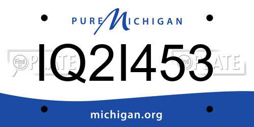 IQ2I453 Michigan License Plate