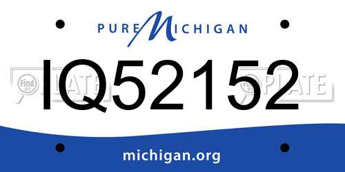 IQ52152 Michigan License Plate