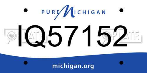 IQ57152 Michigan License Plate