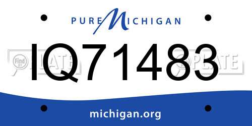 IQ71483 Michigan License Plate