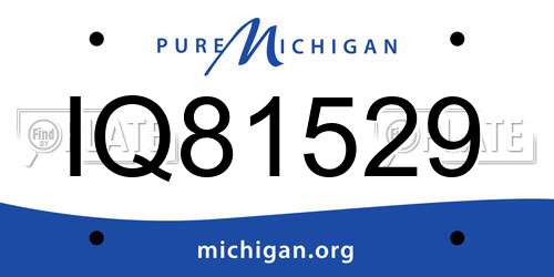 IQ81529 Michigan License Plate
