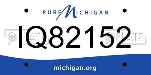 IQ82152 Michigan License Plate