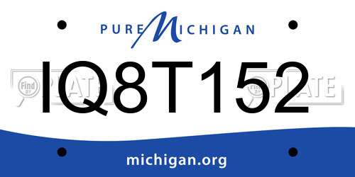 IQ8T152 Michigan License Plate