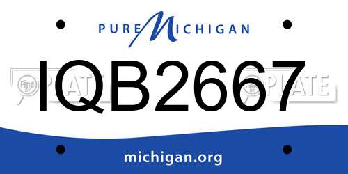 IQB2667 Michigan License Plate