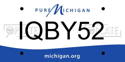IQBY52 Michigan License Plate