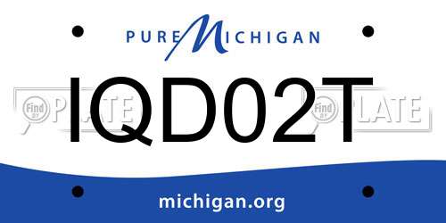 IQD02T Michigan License Plate