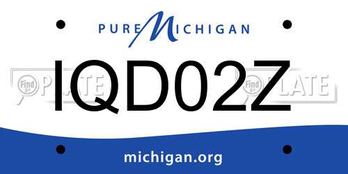 IQD02Z Michigan License Plate