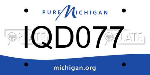 IQD077 Michigan License Plate