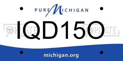IQD15O Michigan License Plate