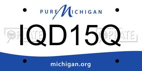 IQD15Q Michigan License Plate