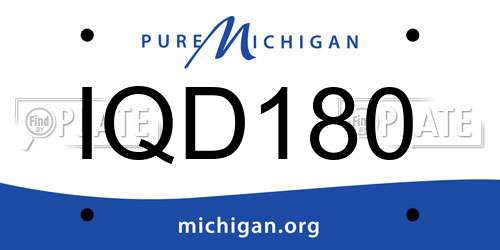 IQD180 Michigan License Plate