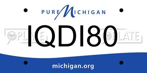 IQDI80 Michigan License Plate