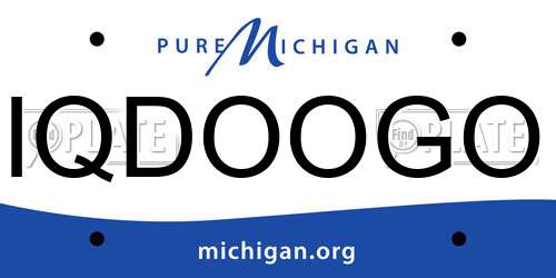 IQDOOGO Michigan License Plate