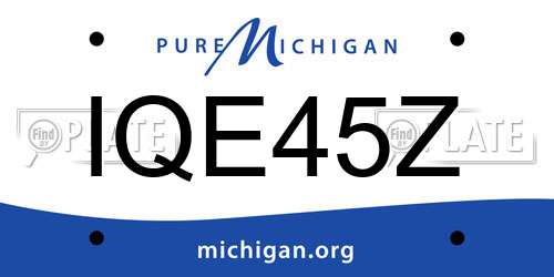 IQE45Z Michigan License Plate