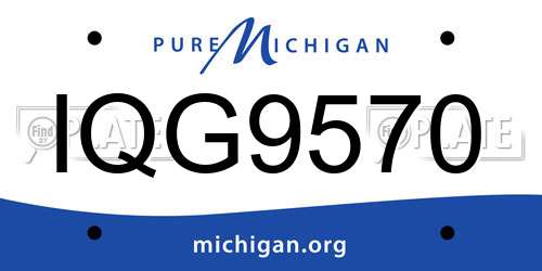 IQG9570 Michigan License Plate