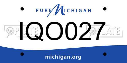 IQO027 Michigan License Plate