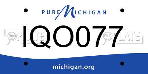 IQO077 Michigan License Plate
