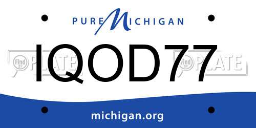 IQOD77 Michigan License Plate