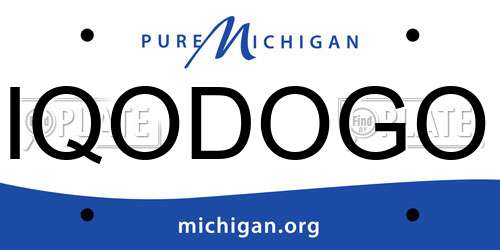 IQODOGO Michigan License Plate