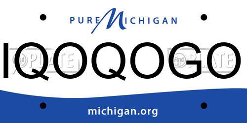 IQOQOGO Michigan License Plate