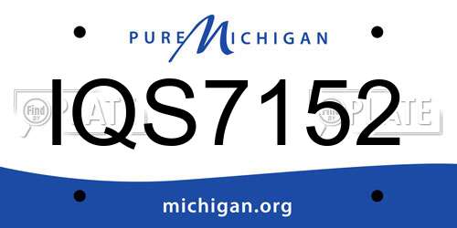 IQS7152 Michigan License Plate
