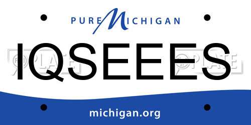 IQSEEES Michigan License Plate