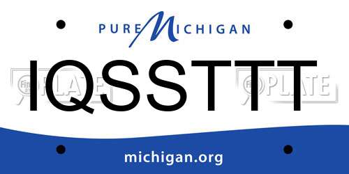 IQSSTTT Michigan License Plate