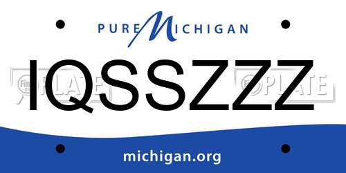 IQSSZZZ Michigan License Plate