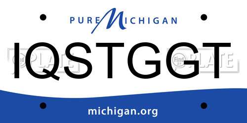 IQSTGGT Michigan License Plate
