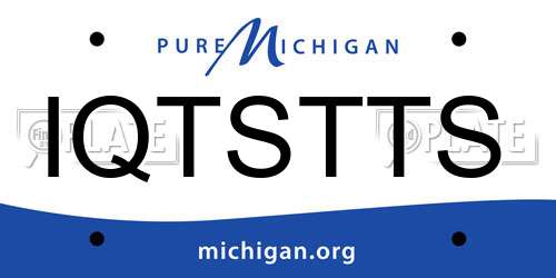 IQTSTTS Michigan License Plate